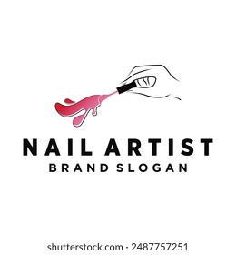 Nagellack Logo Design für Schönheitspflege