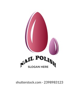 Nail polish logo design simple concept Premium Vector