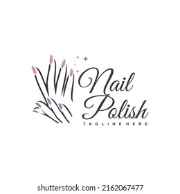 Nail Polish Logo Icon Modern Creative Stock Vector (Royalty Free ...