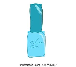 Nail polish for make up. Flat icon. Vector illustration on white background.