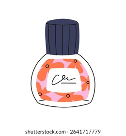 Nail polish. Makeup cosmetic product. Flat vector illustration isolated on white background.