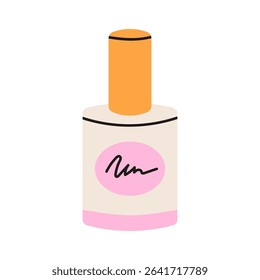 Nail polish. Makeup cosmetic product. Flat vector illustration isolated on white background.