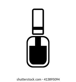 nail polish manicure black simple icon