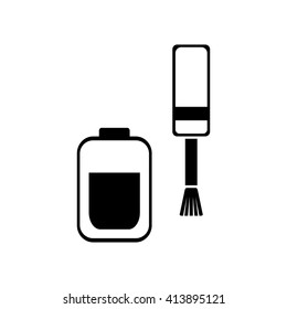 nail polish manicure black simple icon