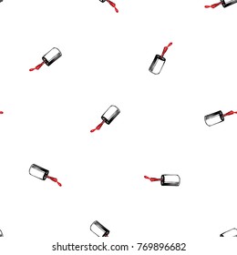 Nail polish manicure vector seamless pattern with nails lacquer brush. Watercolor art graphic icons on white background. Fashion illustration, beauty salon logo, uniform concept.