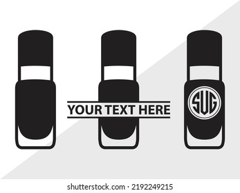 Ilustración de vectores imprimibles de monograma SVG de Nail