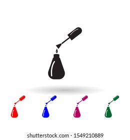 Nail polish multi color icon. Simple glyph, flat vector of beauty salon icons for ui and ux, website or mobile application