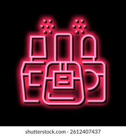 nail polish neon light sign vector. nail polish sign. isolated symbol illustration