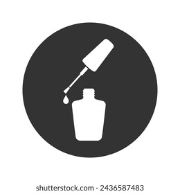 Nail polish, open bottle illustration vector sign