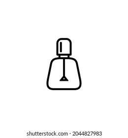 Vector de icono plano del contorno de las uñas