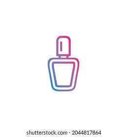 Nail polish outline gradient icon vector