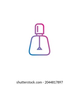 Vector de icono de gradiente del contorno de la rejilla de las uñas