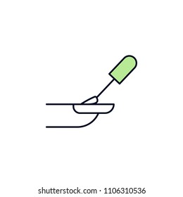 nail polish outline icon. Element of colored spa icon for mobile concept and web apps. Thin line nail polish outline icon can be used for web and mobile on white background