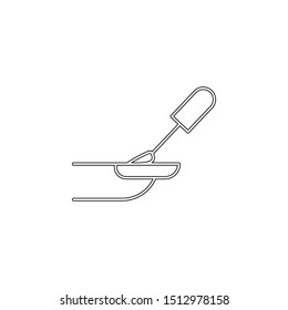 nail polish outline icon. Element of spa for mobile concept and web apps icon. Outline, thin line icon for website design and development, app development
