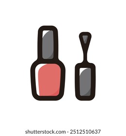 Nail polish outline icon for graphic design, apps and websites