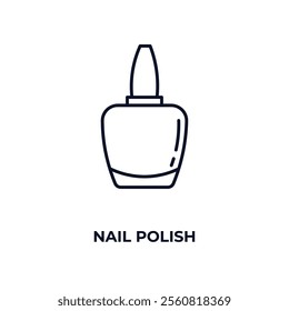 nail polish outline icon. Linear vector from beauty concept. Thin line nail polish icon isolated on white background