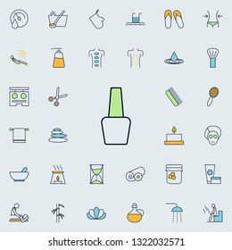 nail polish outline icon. spa icons universal set for web and mobile