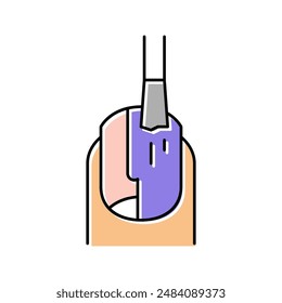 nail polish procedure color icon vector. nail polish procedure sign. isolated symbol illustration