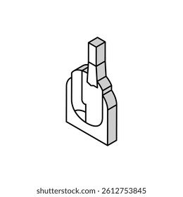 nail polish procedure isometric icon vector. nail polish procedure sign. isolated symbol illustration