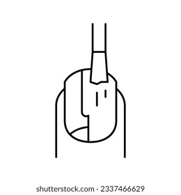 nail polish procedure line icon vector. nail polish procedure sign. isolated contour symbol black illustration