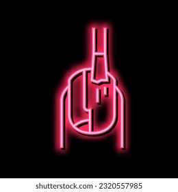 procedimiento de esmalte de uñas, vector de signo de luz de neón. signo de procedimiento de esmalte de uñas. ilustración de símbolo aislado