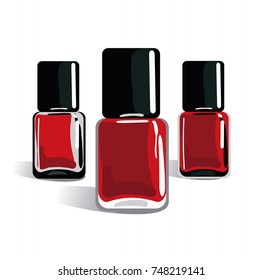 Nail polish. Red