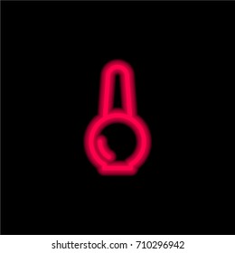 Nail polish red glowing neon ui ux icon. Glowing sign logo vector