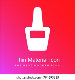Nail polish red and pink gradient material white icon minimal design