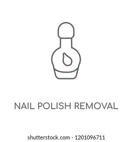 Nail Polish Removal linear icon. Nail Polish Removal concept stroke symbol design. Thin graphic elements vector illustration, outline pattern on a white background, eps 10.
