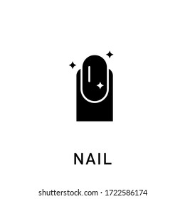 Nail polish removal vector icon on white background