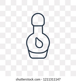 Nail Polish Removal vector outline icon isolated on transparent background, high quality linear Nail Polish Removal transparency concept can be used web and mobile