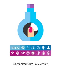 Nail polish remover bottle icon