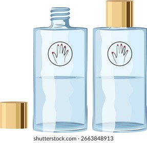 nail polish remover bottle vector.