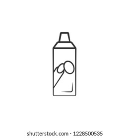 Nail polish remover tube icon. Element of woman makeup icon for mobile concept and web apps. Detailed Nail polish remover tube icon can be used for web and mobile