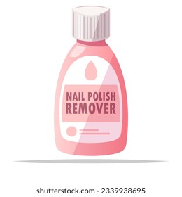 Nail polish remover vector isolated illustration