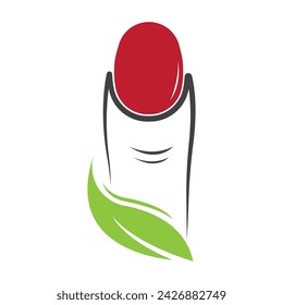 Nail polish or nail salon logo design template