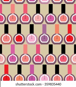Nail polish seamless fashion background.