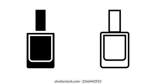 Nail Polish set icon on white background