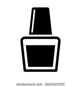 Nail polish silhouette icon. Vector.