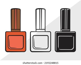 Nail Polish Svg Printable Vector Illustration Stock Vector (Royalty ...