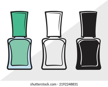 Nail Polish Svg Printable Vector Illustration Stock Vector (Royalty ...