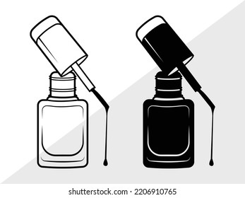 Nail Polish Svg Printable Vector Illustration Stock Vector (Royalty ...