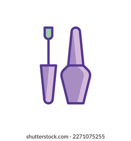 Nail polish thin line icon. Symbol of manicure. Modern vector illustration for beauty shop.