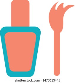 nail polish trendy icon on white background for web graphic