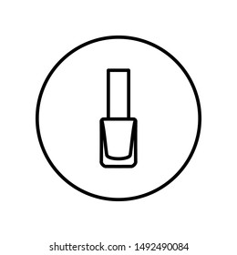 Nail polish. Universal icon for web and mobile application. Vector illustration on a white background. Editable Thin line.