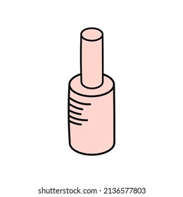 Nail polish vector doodle illustration