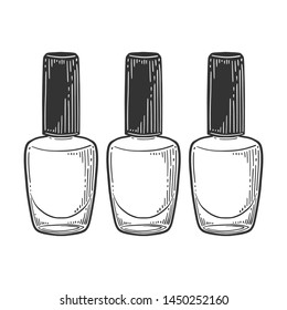 Nail polish. Vector in doodle and sketch style. Isolated on white background