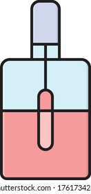 nail polish vector flat color icon 