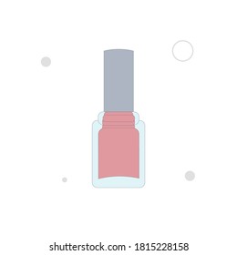 nail polish vector flat illustration on white background