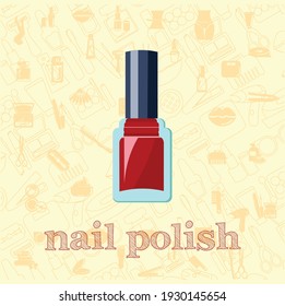 Nagellack, Vektorgrafik mit Nagel, kosmetische Nagellack, Vektorgrafik